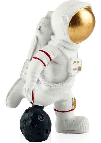 Deco Mini Oyuncu Astronot Dekoratif Obje - Beyaz - 14X10X8 cm fiyatları