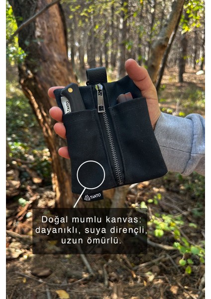 Mumlu Kanvas Edc Bel Çantası – Su Itici Kompakt Erkek Cep Organizatörü fiyatları