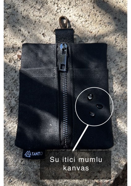 Mumlu Kanvas Edc Bel Çantası – Su Itici Kompakt Erkek Cep Organizatörü fırsatları