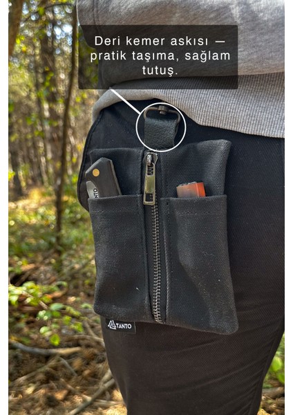 Mumlu Kanvas Edc Bel Çantası – Su Itici Kompakt Erkek Cep Organizatörü indirimleri