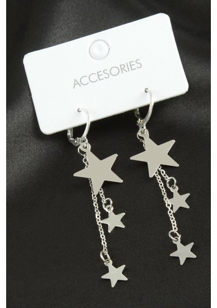 Yıldız Sallantılı Trend Metal Küpe