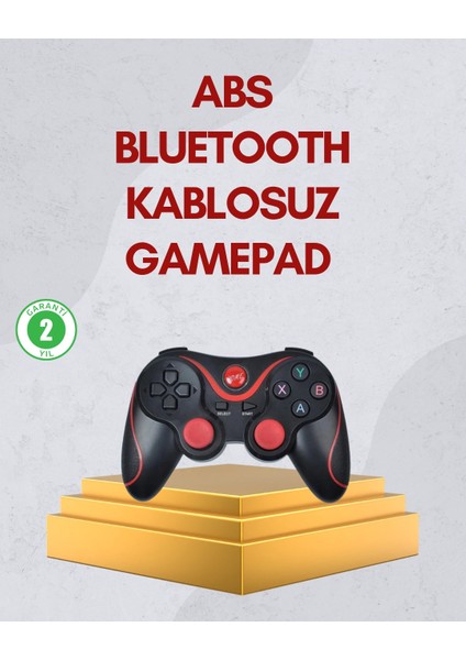 Ergonomik Tasarımlı Kablosuz Bluetooth Gamepad Titreşimli
