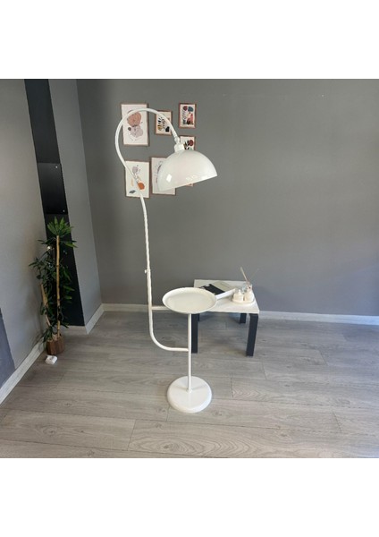 Beyaz Lambader Modern Dekoratif Metal Oturma Odası Çalışma Odası Zemin Lambası indirimleri