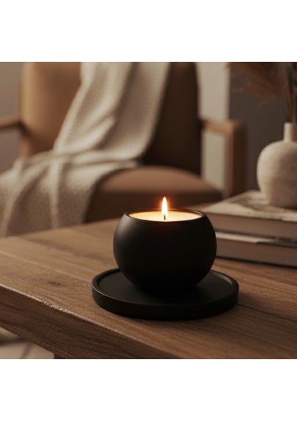 El Yapımı Dekoratif Mumluk ve Altlık Seti, Şık ve Zarif Tasarım