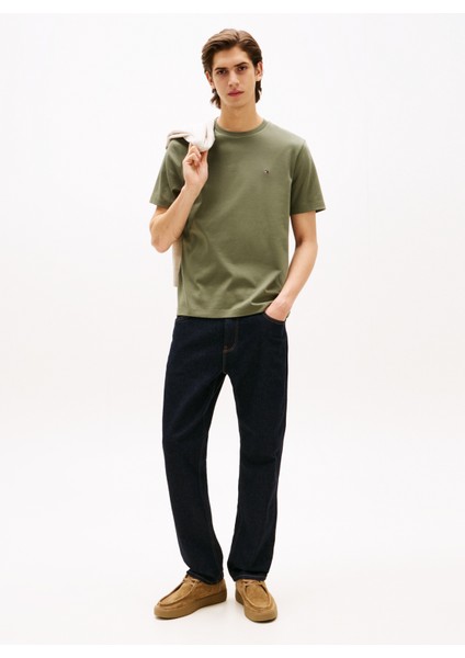 Bisiklet Yaka Yeşil Erkek T-Shirt MW0MW37508PLI_LIGHT Interlock Tee