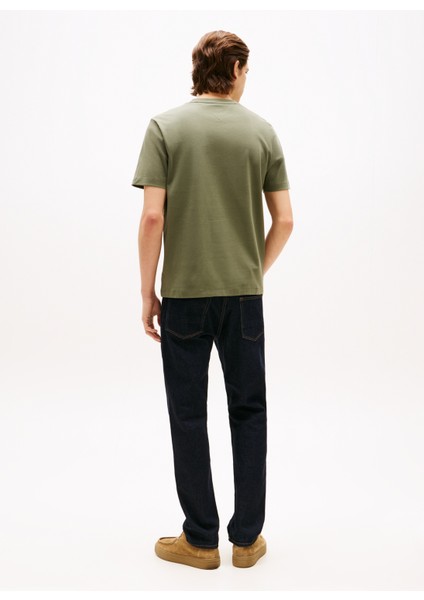 Bisiklet Yaka Yeşil Erkek T-Shirt MW0MW37508PLI_LIGHT Interlock Tee modelleri