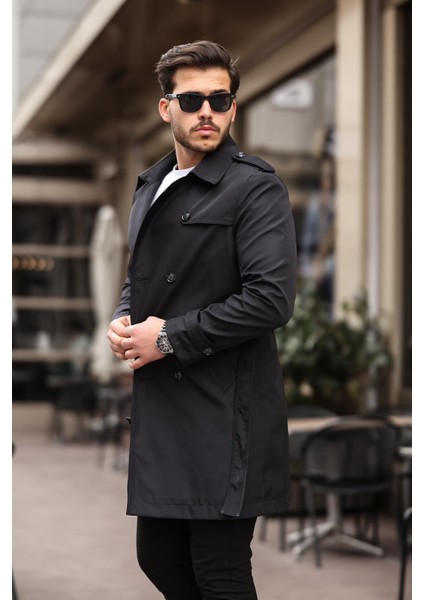 Uzun Beli Kemerli Apoletli Trençkot & Pardesü