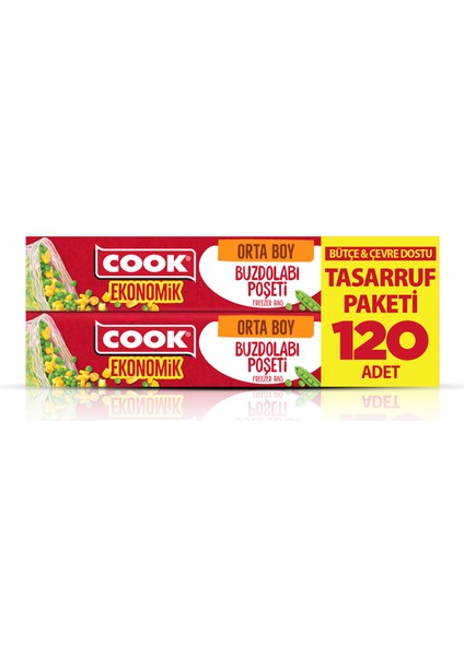 Eko Buzdolabı Poşeti Orta Boy 120'LI