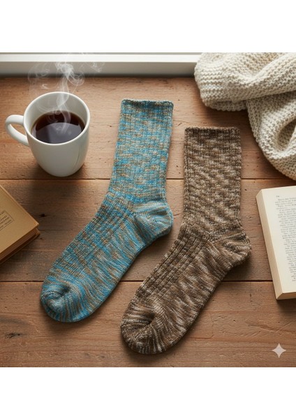 2'li Degrade Unısex Soket Çorap