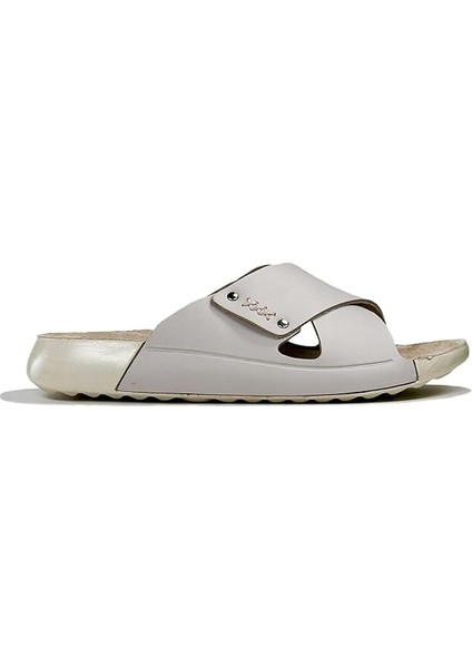 Kadın Çapraz Bantlı Hakiki Deri Terlik