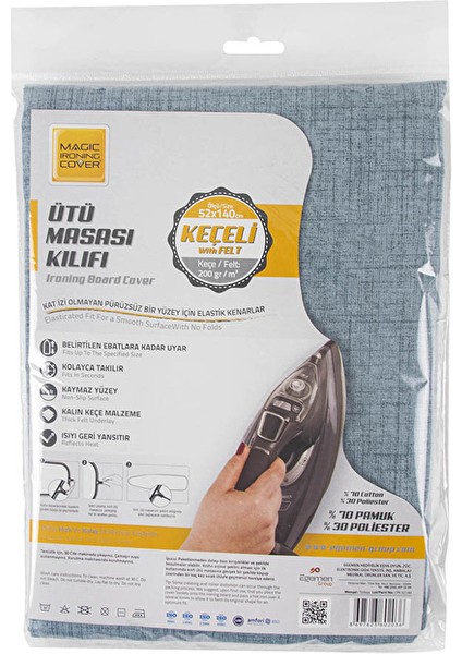 4 Adet Egemen Keçeli Ütü Masası Klılıfı 52*140CM 200 gr Keçe