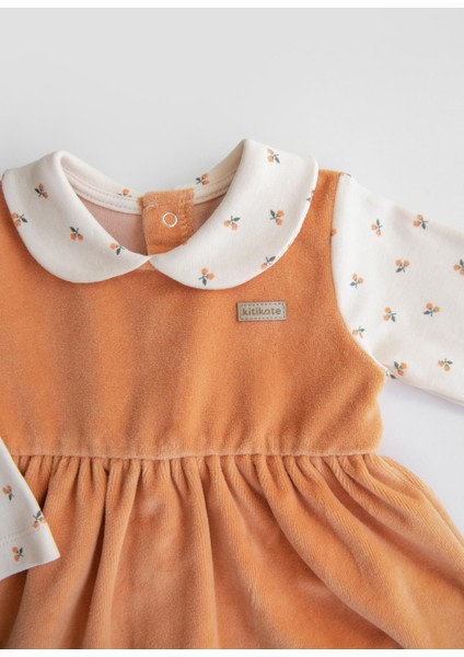 Organik Carol Elbise Turuncu modelleri