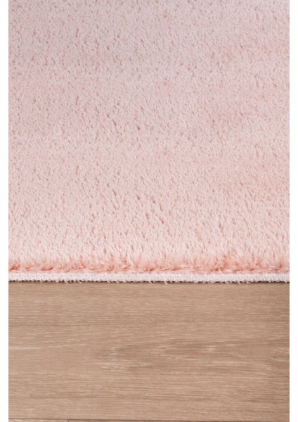 Puffy Peluş Post, Overlok Kaymaz Taban Halı 8 Renk Siyah