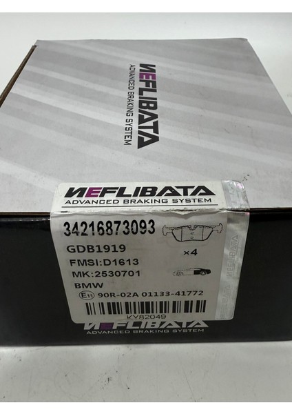 Bmw F20 Arka Fren Balatası Takımı 34216873093 modelleri