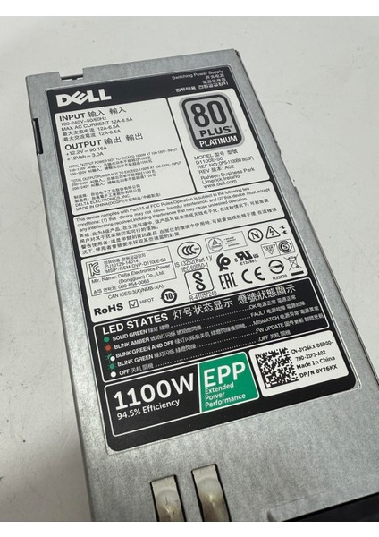 Dell D1100E-S0 Sunucu Güç Kaynağı 1100W modelleri