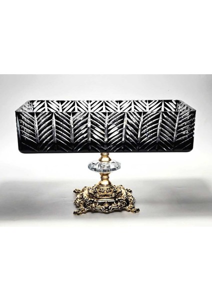 El Yapımı Kristal Paris Desenli Baton Dekoratif Sunumluk Sofra Sunum Kasesi modelleri