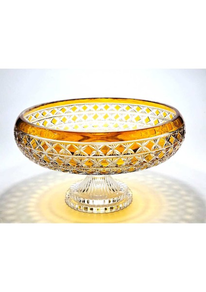 El Yapımı Kristal Desenli 28 cm Dekoratif Sunumluk Sofra Sunum Kasesi fiyatları