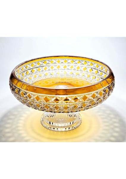 El Yapımı Kristal Desenli 28 cm Dekoratif Sunumluk Sofra Sunum Kasesi fırsatları