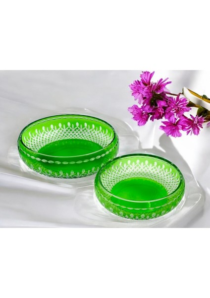 Kesme Kristal Kase 2'li Sofra Sunum Seti fiyatları