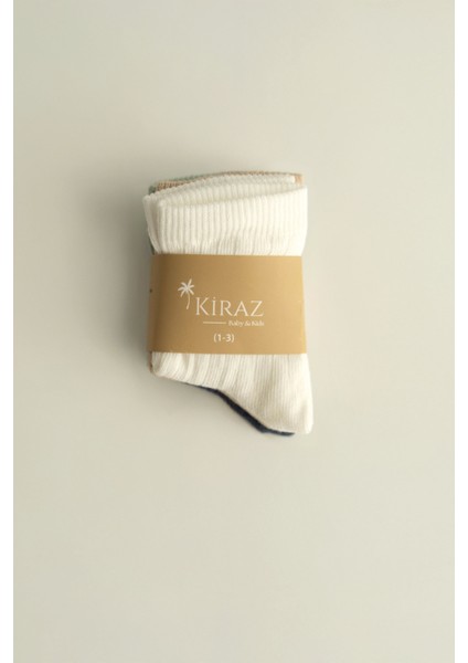 Kız Erkek Bebek Fitilli Pamuklu 4’lü Çorap Seti fırsatları