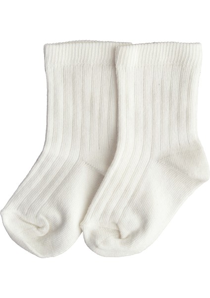 Kız Erkek Bebek Fitilli Pamuklu 4’lü Çorap Seti
