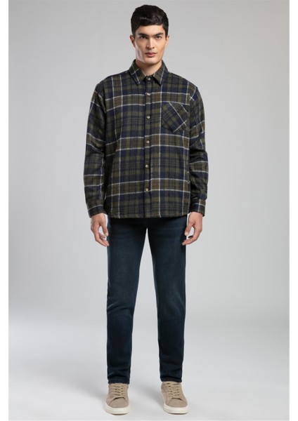 Jagger Mavi Erkek Jean Pantolon Normal Bel Dar Kesim Düz Paça Denim Kumaş