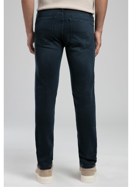 Jagger Mavi Erkek Jean Pantolon Normal Bel Dar Kesim Düz Paça Denim Kumaş modelleri