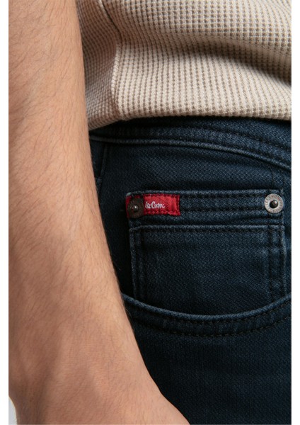 Jagger Mavi Erkek Jean Pantolon Normal Bel Dar Kesim Düz Paça Denim Kumaş fırsatları