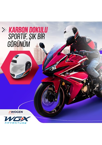 Fullface Kask Karbon Beyaz (M) modelleri