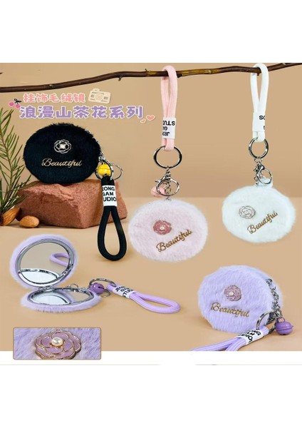 Peluş Tasarımlı Anahtarlık Cep Aynası