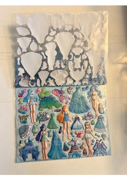 Sticker Prenses Elbise Giydirme Etkinlik Oyunu 2 Kartela Birden Model4 fiyatları