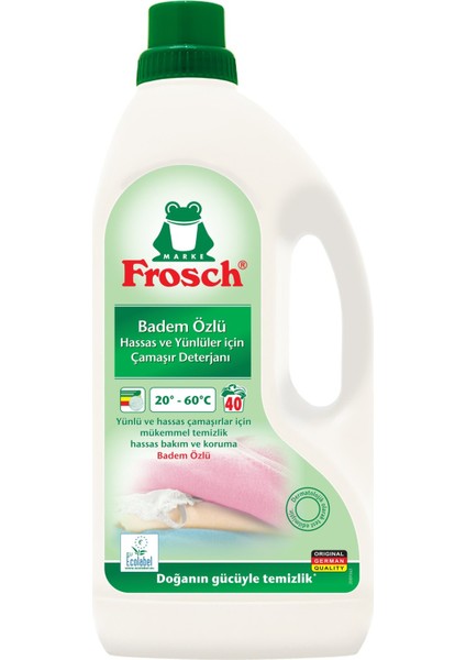 Badem Özlü Hassas ve Yünlüler Çamaşır Deterjanı 1.5 L 2 Adet