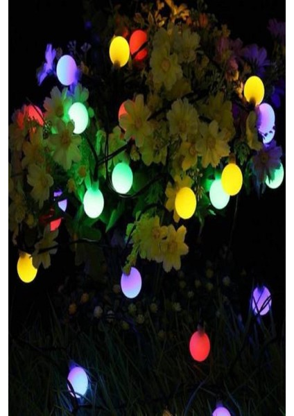 50 LED Renkli Solar Güneş Enerjili Bahçe Teras Balkon Ağaç Lambası Aydınlatması indirimleri