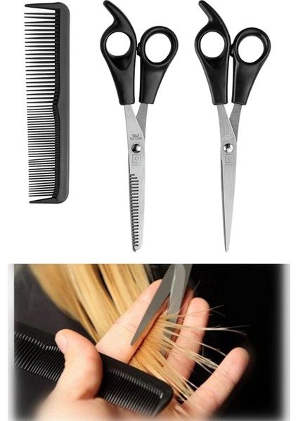 Çelik - Berber - Kuaför Traş Seti - Kuaför Makası - Ara Makas - Tarak modelleri