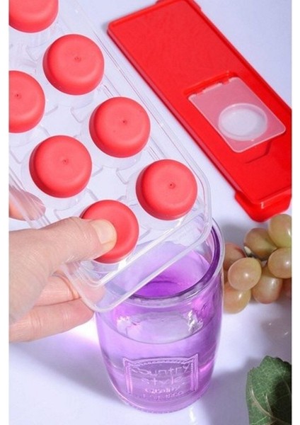 Kapaklı Buz Kalıbı Yapışmaz - Bas Parmak Kolay Çıkar