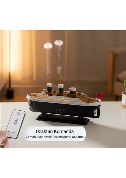 Titanic Tasarımlı Ultrasonik Aroma Difüzör ve Hava Nemlendirici fiyatları