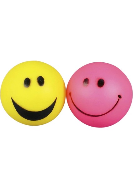 Smiley Ball Gülen Surat Desenli Sesli Köpek Oyuncağı 2’li Paket