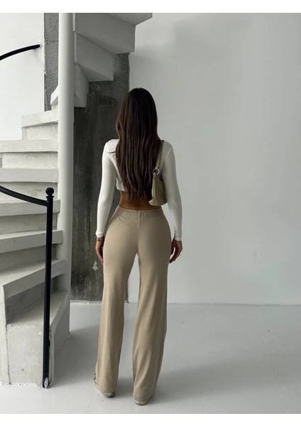 Fit Comfort Bej Salaş Pantolon modelleri