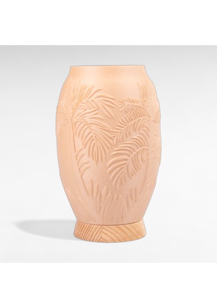 Pamore Dekoratif Vazo - Bej / Ahşap Tabanlı modelleri