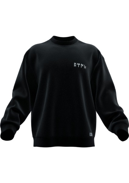 Göktürkçe Türk Tasarımlı Rahat Kalıp Unisex Sweatshirt