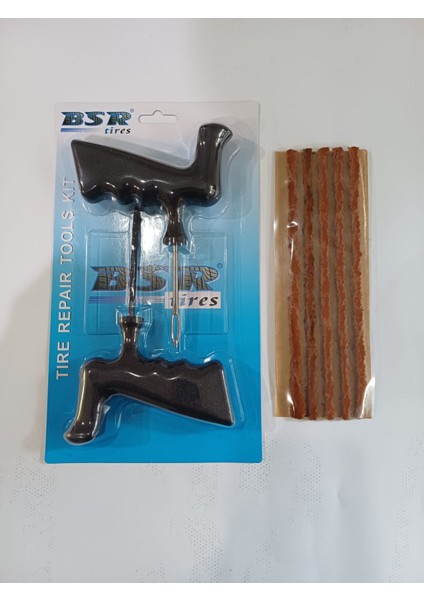 Dubleks Lastik Tamir Kiti, 5 Adet Uzun Fitil, Fitil Atma ve Kanal Açıcı Aleti