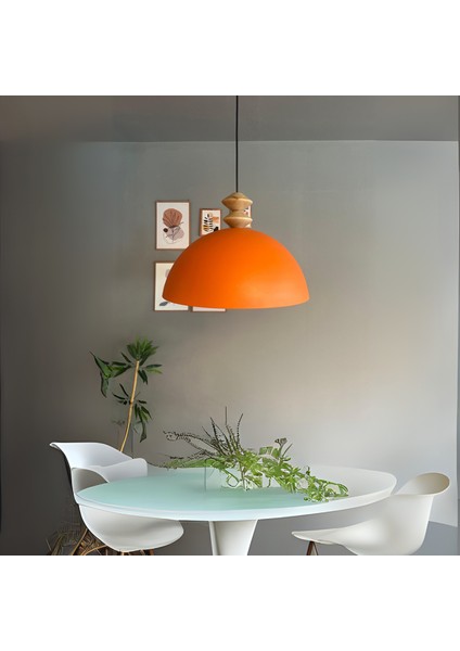 Linate Turuncu Q Kafa Başlık Avize Tekli Sarkıt Salon Kuaför Dekoratif Aydınlatma modelleri