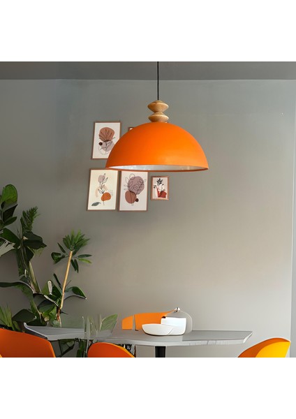 Linate Turuncu Q Kafa Başlık Avize Tekli Sarkıt Salon Kuaför Dekoratif Aydınlatma fırsatları