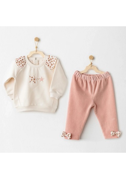 Litaetrend Andywawa AC26236 Little Leopard 2'li Takım Ecru Pink