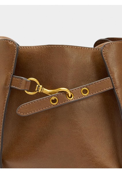 Yan Katlamalı Bucket Çanta indirimleri