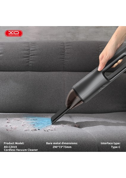 Kablosuz Taşınabilir Elektrikli Süpürge|hepa FILTRE|80W|5000MAH|120ML Toz Haznesi|düşük GÜRÜLTÜ<80DB