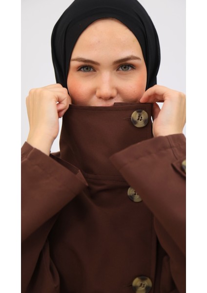 Kadın Kısa Trençkot Biker Tarz fırsatları