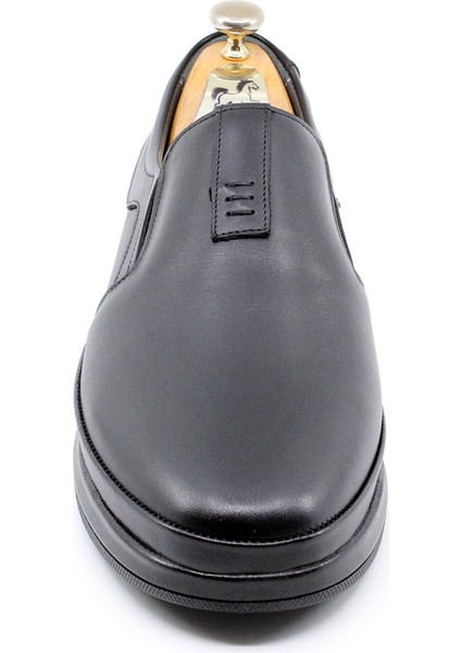 Hakiki Deri Erkekler Siyah Bağcıksız Gündelik Konfor Ayakkabı 24300 fırsatları