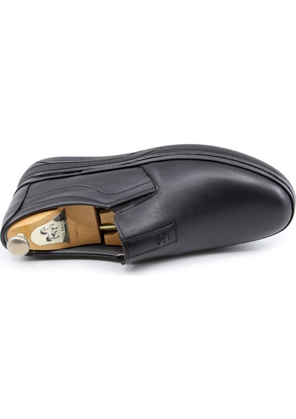 Hakiki Deri Erkekler Siyah Bağcıksız Gündelik Konfor Ayakkabı 24300 indirimleri