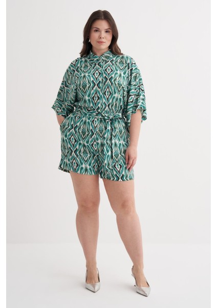 Beli Lastikli Kuşaklı Kısa Tulum fiyatları